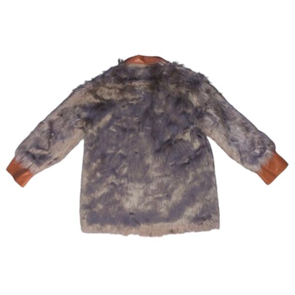 Vintage 90s old stock NWT faux fur and leather teddy hairy shaggy jacket blazer - Picture 13 of 14